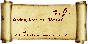 Andrejkovics József névjegykártya